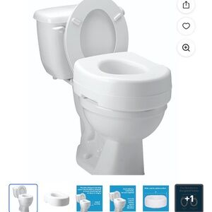 New Open Box Carex Raised Toilet Seat, 5 1/2, Pack of 2